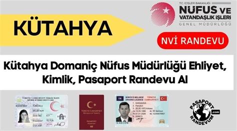 kütahya nüfus müdürlüğü kimlik randevu